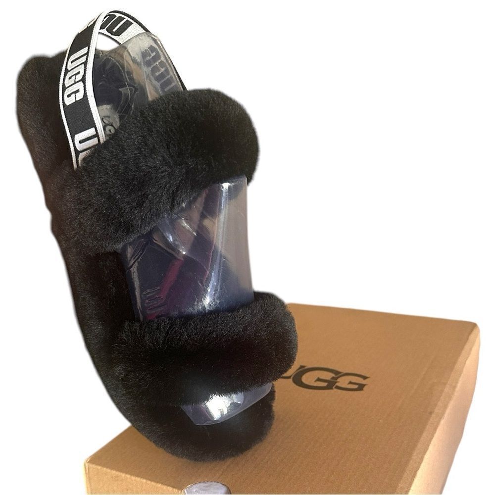 UGGβOh Yeah Sandals β Black, Fluffy &βChic - Picture 6 of 17